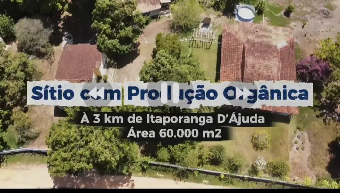 Chácara a 3 Km da cidade de Itaporanga D'Ajuda