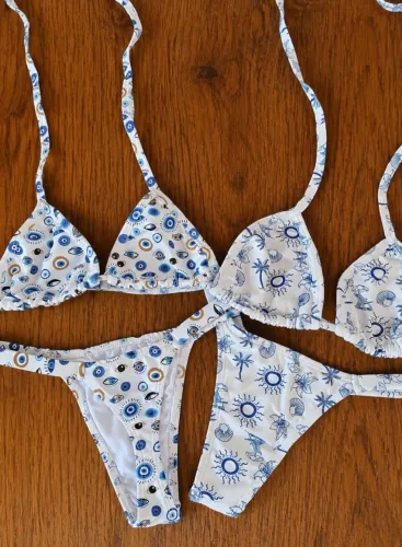 Biquínis Olho grego e Azul mar
