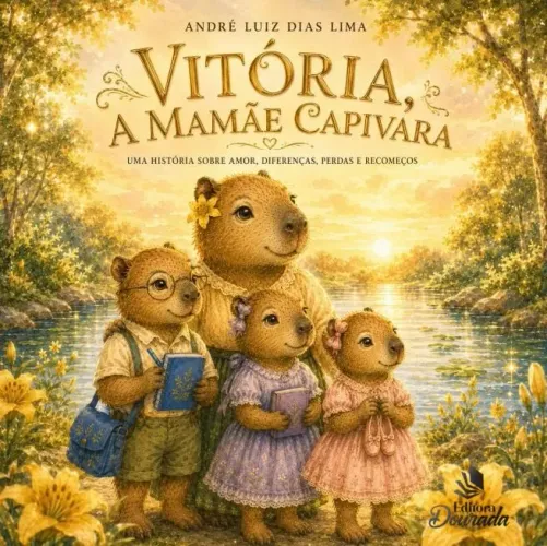 Livro Infantil "Vitória, a mamãe capivara"
