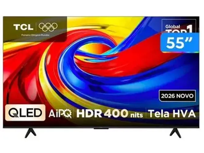 Vendo Smart TV 55" TCL 4K UHD QLED 55P7L Google TV (Com Detalhes )