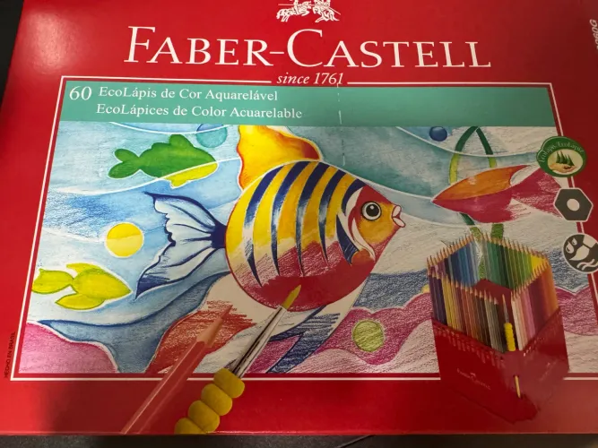 Lapis de cor aquarelável 60 cores