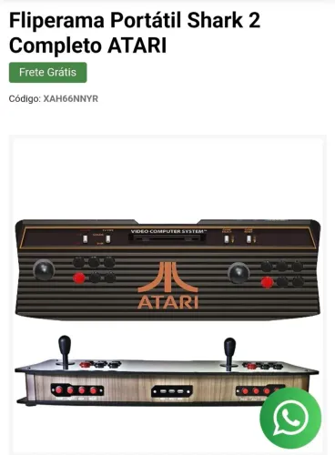 Controle Arcade - Shark 2 completo - Atari