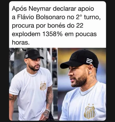 Boné 22 Bolsonaro | Neymar JR