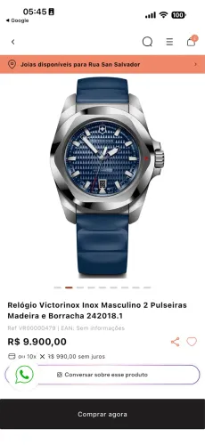 Victorinox INOX Suíço Automático - Novo - De R$ 9.900 por R$ 7.000