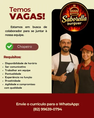Vaga para chapeiro