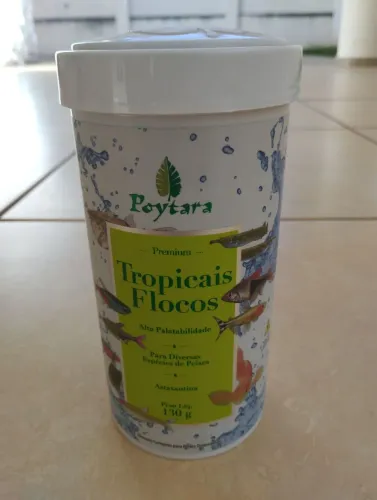 Ração peixes aquário em flocos