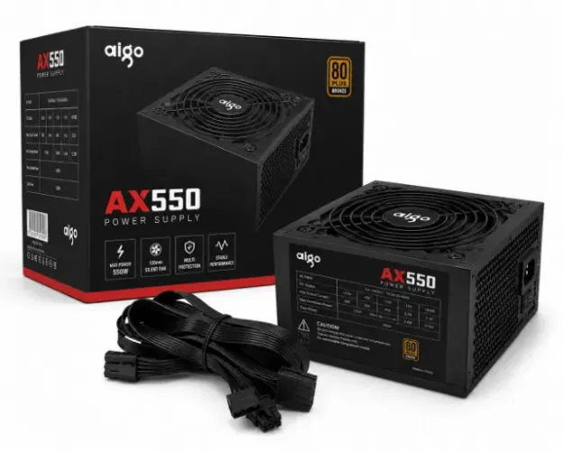 Fonte Aigo At550 550w 80 Plus Bronze Atx Para Pc