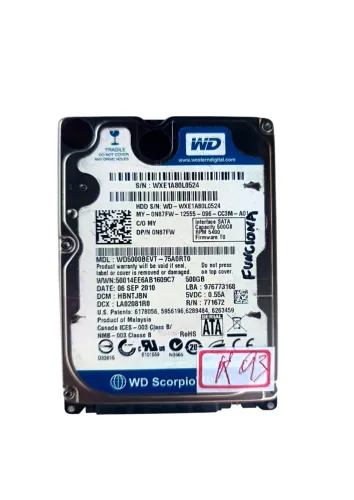 WINCHESTER HD WESTERN DIGITAL SATA 500GB K93