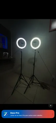 ringh lights 12 polegadas (1 nova e 1 seminovo com falhas)