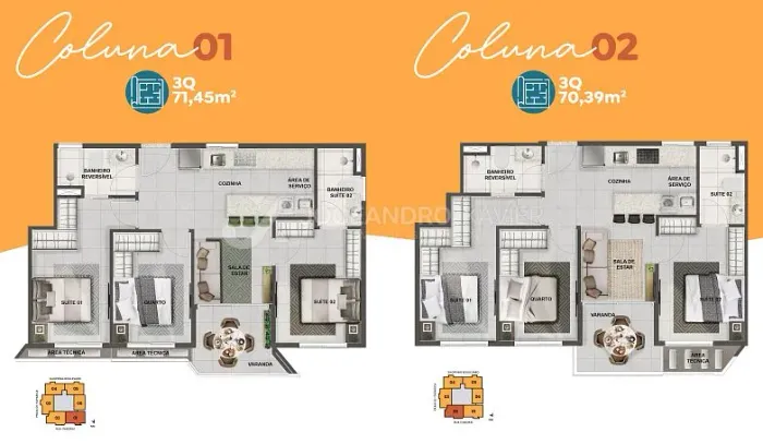 Vila Velha - Apartamento 3 quartos - Praia de Itaparica