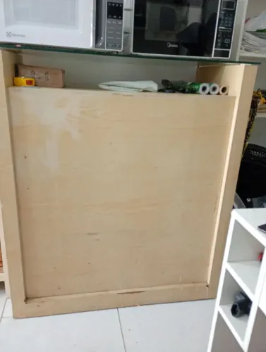 Balcão MDF com vidro explicar