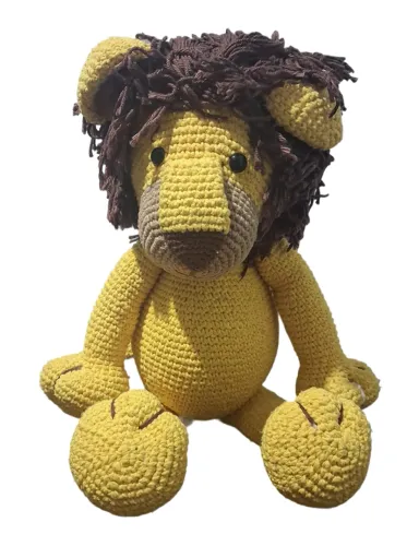 Brinquedo Leão Amigurumi Feito A Mão Em Crochê Quarto Bebê