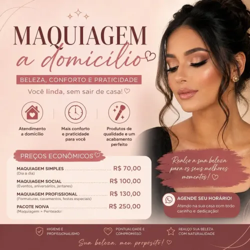 Maquiagem a domicílio 