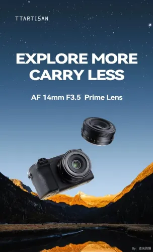 LENTE Ttartisan af 14mm f3.5 APS-C para FUJI-XF