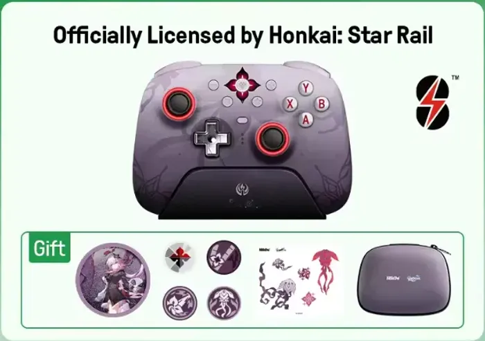 8BitDo Ultimate 2 Edição Colecionador Evernight Honkai: Star Rail controle