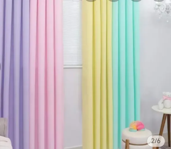 Cortina colorida Oxford Arco-íris de 6×2,50 duas unidades cada uma saindo á 120