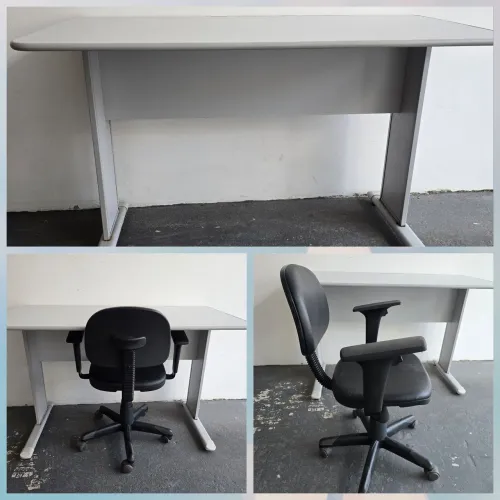 Vende-se Mesa e cadeira de rodinhas , com pouco tempo de uso e em perfeito estado.