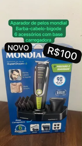 Máquina de barba e cabelo mondial nova 