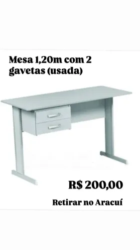 Mesa escritório 2 gavetas 