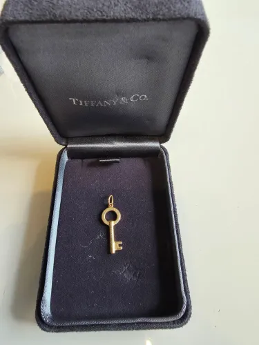 Pingente chave tiffany key ouro rose
