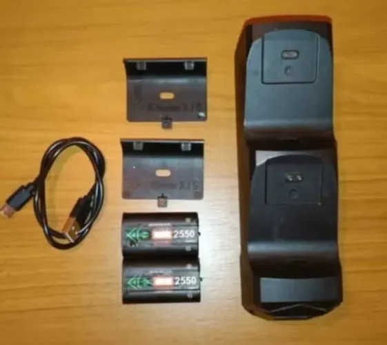 Carregador e bateria para controle de games