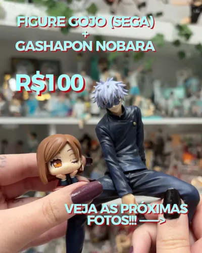 FIGURE ORIGINAL GOJO SATORU Premium Chokonose (SEGA) + Gashapon Nobara