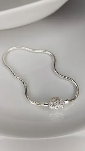 Prata 925 garantia permanente, pulseira Pandora