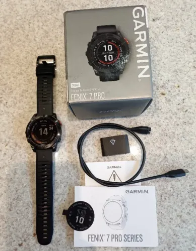 Garmin Fenix 7 Pro Solar 47mm Preto | Impecável | Acompanha caixa e acessórios originais