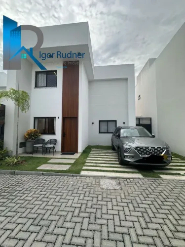 Vilas do Atlântico | Casa Duplex em Condomínio | 4 Quartos | Energia Solar | Nascente