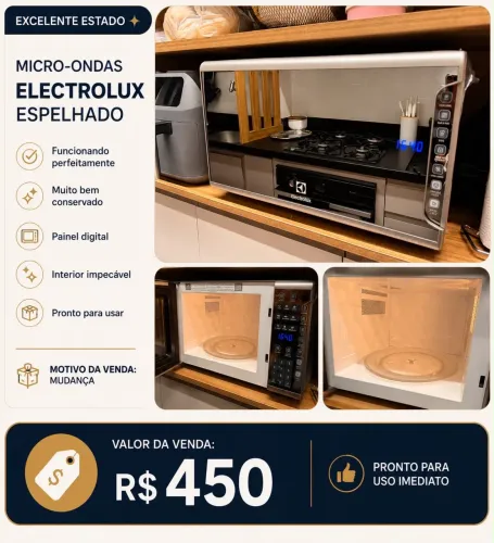 Microondas espelhado novíssimo 