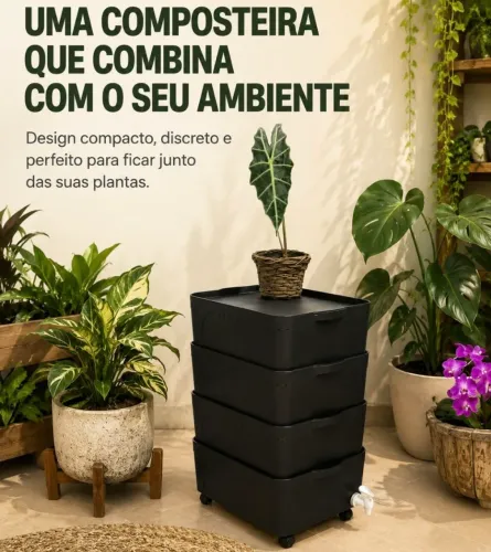 Composteira Doméstica - 60 Litros