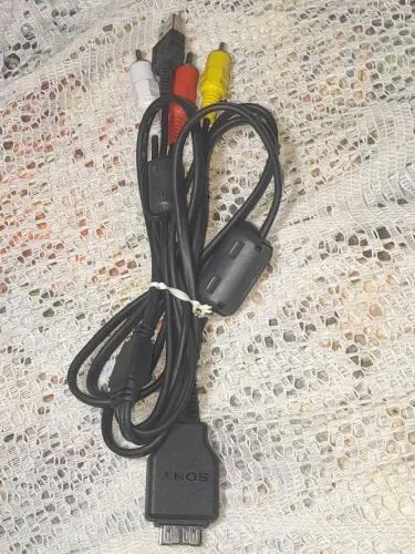Cabo AV USB Original Sony Multiport Handycam Cyber-shot 3 RCA