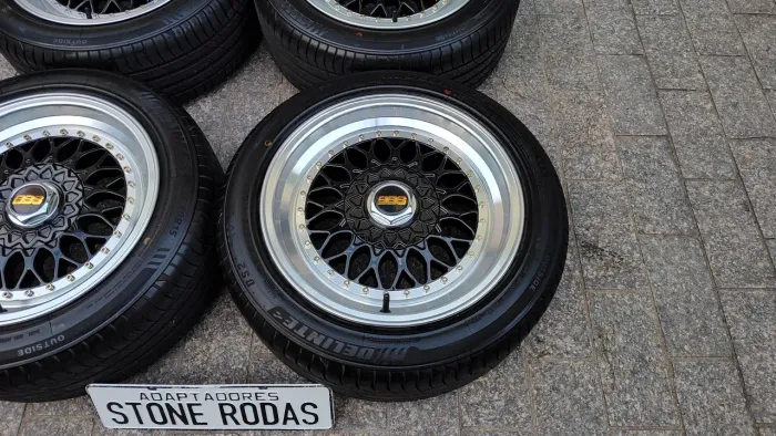 Rodas BBS Krmai aro 15" 4x100/4x108 com pneus 
