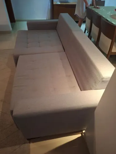 Sofá Cinza Retrátil 2,40m - Bom estado