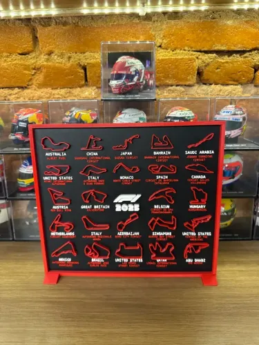 Quadro Formula 1 Pistas Em Relevo