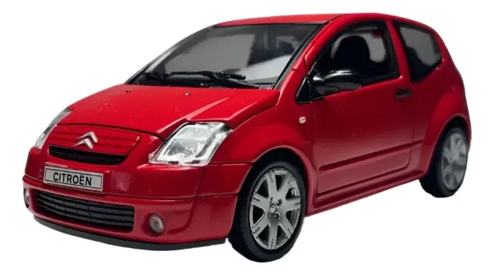 Miniatura Citroen C2 2003 Welly 1/24 Vermelho