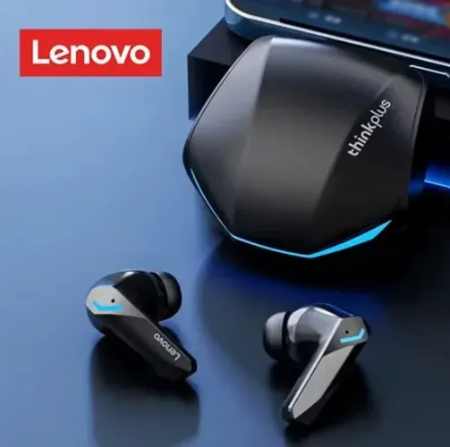 Novo - Lenovo GM2 Pro Fone Bluetooth 5.3 Gamer Preto com Microfone e Redução de Ruído