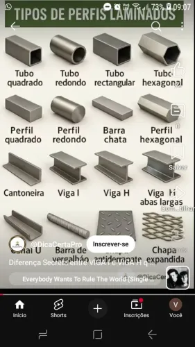 6 Vigas U, perfeito estado