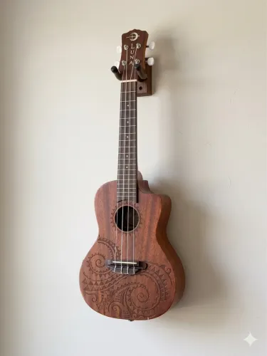 Ukulele Luna Tattoo Concert Elétrico - Modelo UKE TEC MAH