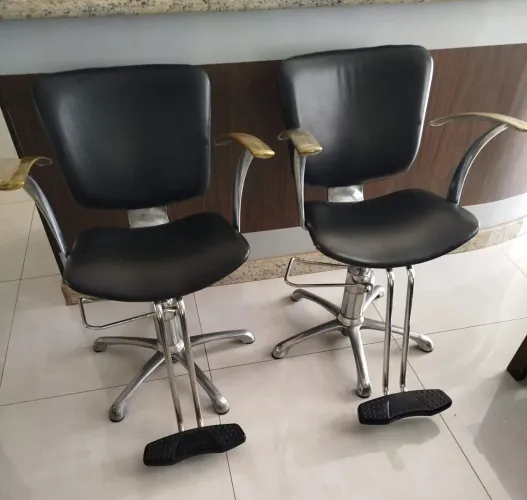 2 cadeiras para salão de cabeleireiro hidráulica..
