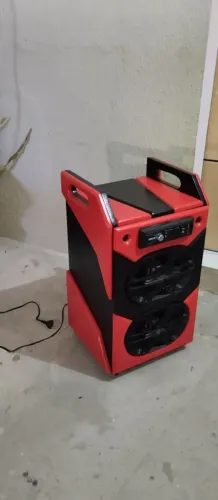 Caixa trio Bob som auto falante módulo bluetooth caixa sub fonte LEDs aro 15 bateria