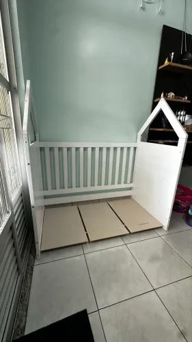 Berço Montessoriano Cabana 2 em 1 Branco Henn