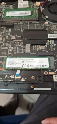 SSD nvme de 256GB funcionando perfeitamente