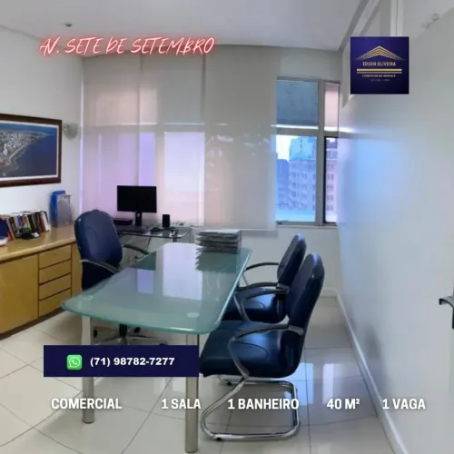 SALAS COMERCIAIS, 40M² NA AV. SETE DE SETEMBRO - CENTRO
