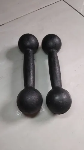 Par de Halteres de Ferro Fundido 3kg Cada - Total 6kg