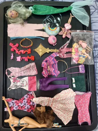 LOTE Acessórios Barbie Fashion Fever Dreamhouse Mosqueiteiras Fairytopia Polly Disney