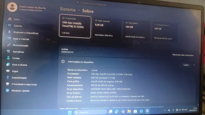Notebook Samsung Galaxy book 2