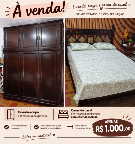 Guarda roupa mais cama 
