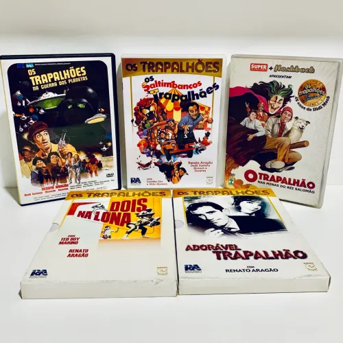 Lote DVDs Originais Trapalhões Filmes Mussum Zacarias Dedé Didi