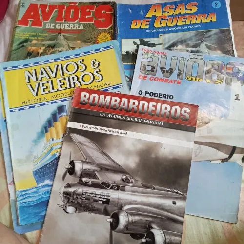 Fascículos de Coleções Sobre Aviação 
